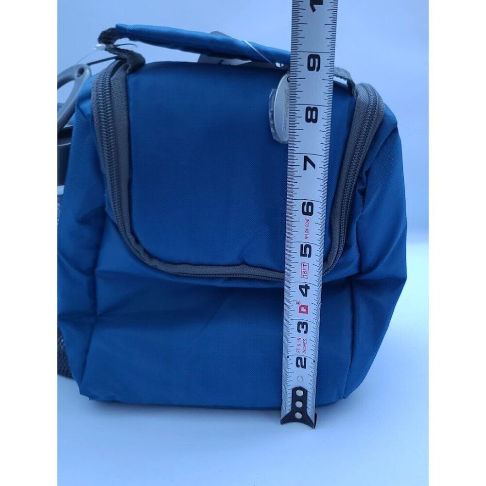 Fit & Fresh Insulated Lunch Bag Kit With 16 oz Bottle Blue Unisex Zip Top NWT - Picture 6 of 8